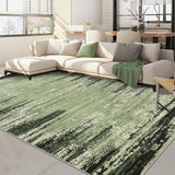Garvee 10' x 13' Distressed Abstract Large Area Rug, Sage Green Washable Soft Low-Pile Non-Slip Rug for Living Room, Bedroom & Dining Room