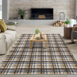Garvee Modern Living Room Rug 10x13 Large Area Rug Machine Washable Floor Carpet, Non-Slip Farmhouse Soft Rugs, Low-Pile Non-Shedding Accent Rug, Foldable Area Rug for Bedroom, Playroom
