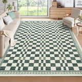 Garvee 4x6 Area Rug Machine Washable Non-Slip Low Pile Green for Kitchen Baby Room Bathroom