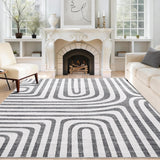 Garvee 9X12 Area Rugs Washable Non-Slip Low-Pile Soft Carpet for Living Room Bedroom Dining Room