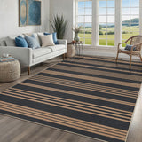 Garvee 9x12 Modern Home Decor Area Rug Non Slip Stain Resistant Black Coffee Mat for Kitchen and Living Room