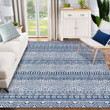 Garvee 5x7 Area Rug for Living Room, Machine Washable Area Rugs, Boho Distressed Rugs for Bedroom, Under Dinning Table Stain Resistant Rug s, Non-Shedding Non-Slip Indoor Floor Carpet for Home