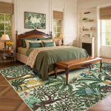 Garvee Large Area Rugs 9x12 Jungle Animal Washable Rug Soft Non Slip Backing Green for Living Room Bedroom Dining Room - Green