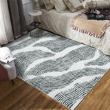 Garvee 9×12 Large Area Rug Washable Rugs Abstract Rugs Modern Rugs Easy-Cleaning Rug Contemporary Rug Foldable Rug Non-Slip Carpet Suitable for for Living Room Bedrooom Apartment Office,Grey