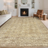 Garvee Floral Rugs 8x10 Washable Soft Non Slip Area Rug for Living Room Bedroom Beige