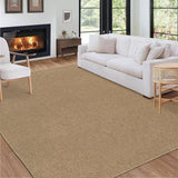 Garvee Washable Rug 9x12 Large Area Rug Modern Solid Textured Living Room Rug Anti-Slip Bedroom Rugs Indoor Soft Woven Carpet Low Pile Non-Shedding Farmhouse Rugs Floor Carpet for Nursery Dorm Taupe