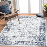 Garvee Large Area Rug 8x10 Rugs for Living Room Non Slip Vintage Rugs Low Pile Distressed Pattern Carpet for Dining Room Home Office, Blue