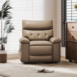 Garvee Manual Recliner Chair Oversized Leather Recliner for Living Room Bedroom Nursing Room 27in Tan - Tan