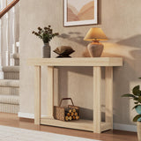 Garvee Wooden Console Table 46-Inch Narrow Farmhouse Accent Table Natural Blonde Finish Easy Assembly