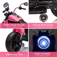 Garvee Ride - P Series: 12V Electric Motorcycle for Kids with Detachable Training Wheels, Soft Start, Reverse, Headlight, Horn, Music, Red, Toddler Ride-On Toy