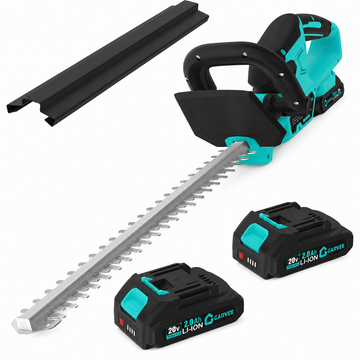 Garvee 22'' Cordless Hedge Trimmer Electric Handheld Bush Clipper 2*2.0Ah Battery 1100RPM 2/3'' Blade Gap