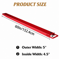 Garvee Pallet Forklift Extensions 60 in Length 4.5 in Width Heavy Duty Steel Forklift Attachment Red for Warehouses Farms Construction Sites
