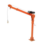Garvee 1100 lb Electric Pickup Truck Crane with Electric Winch 3500 lb 12V, Folding Truck-Mounted Crane, Painted Steel Pickup Truck Jib Cranes Hoist 360° Swivel for Lifting Goods in Construction Factory - Orange