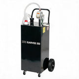 Garvee 30 Gallon Fuel Caddy with Transfer Pump, Wheeled Portable Fuel Transfer & Storage Tank for Gasoline/fuel injector - Heavy-Duty Mobile Dispensing - Black, 30 Gallons