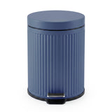Garvee Small Bathroom Trash Can 5L Round Wastebasket Soft-Close Lid Durable Iron Non-Slip Base Ideal for Bathroom Bedroom