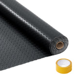 Garvee Heavy-Duty PVC Garage Parking Mat Roll, Diamond Plate Non-Slip - 7.5 x 25 ft - 2.2mm Thick - Waterproof Floor Protector for Car/SUV/Truck, Gym/Workshop - Black (7.5*25ft black) - Black