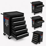 Garvee 24 in Rolling Tool Chest on Wheels, 5-Drawer Metal Tool Storage Cabinet/Tool Cart - Locking Top & Drawer Liners, Heavy-Duty Garage Organizer, Black