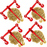 Garvee Chain Binder Kit 4-Pack 9200LBS Load Capacity Ratchet Tensioner G70 Alloy Steel Galvanized Finish Heavy-Duty Tie-Downs for Trucks Trailers