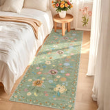 Garvee Hallway Runner Rug 2x6 Floral Non-Slip Ultra-Thin Soft Polyester Washable Lightweight for Kitchen Entryway Bathroom