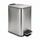 Garvee Small Bathroom Trash Can Soft-Close Lid Foot Pedal Stainless Steel Removable Bucket Slim Design for Bathroom Bedroom Office