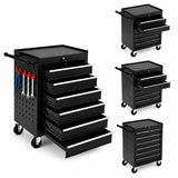 Garvee 24 in Rolling Tool Chest with Wheels, 6-Drawer Lockable Metal Tool Storage Cabinet - Drawer Liners Included - Portable Tool Box Cart for Garage/Workshop/Auto Repair, Black