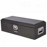 Garvee 30"x13"x9.6" Heavy-Duty Steel Truck Bed Tool Box, Lockable Weather-Resistant Storage Chest for Pickup, RV, and Trailer, Black with Silver Floral