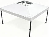 Garvee One-Person Quick Setup 10x10 Pop-Up Canopy Tent - Heavy-Duty Steel Frame, Waterproof Oxford, UPF 50+ UV Shade - Wind-Resistant, Roller Bag + 4 Sandbags, White XH-1 - White Xh-1