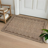 Garvee Modern Coffee 4x6 Scalloped Modern Accent Rug Ultra-Soft Pearl Velvet Low-Pile Polyester Non-Slip Washable Round/Rectangle for Living Room Nursery