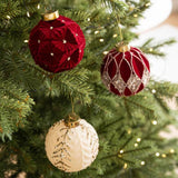 Garvee 12PCS 3.15 Inch Multiple Colors Velvet Christmas Ornaments Set Christmas Decorations Flocked Painted Shatterproof Plastic Balls for Xmas Tree Decor, Unique Shapes Holiday Decorations（Yellow） - Maize Yellow
