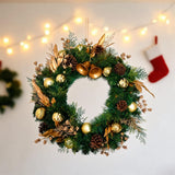 Garvee 24 Inch Christmas Wreath Full & Lush Holiday Decor Durable Weather-Resistant Ready to Hang Front Door Indoor Outdoor