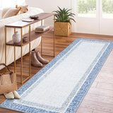 Garvee Runner Rug 2x6 Modern Geometric Washable Non-Slip Low Pile Faux Wool Stain Resistant Indoor Kitchen Bedroom Living Room