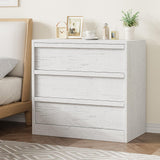 Garvee 3 Drawer Dresser for Bedroom, White Nightstand 3 Chest of Drawers with Large Storage, Small Modern Bedside End Table for Living Room, Nursery, Entryway
