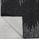 Garvee Modern Striped Area Rug 8x10ft - Washable, Low Pile, Non-Slip, Mark Resistant - Living Room, Bedroom, Dining, Office - Minimalist Black Tone - United States