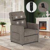 Garvee Power Recliner Chair with Massage & Heat, Adjustable Electric Recliner, Ergonomic Overstuffed Tall Back, Padded Seat, USB Port, Side Pockets, for Home Theater & Living Room, Brown