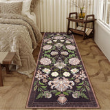 Garvee Indoor Washable Low Pile Runner Rug Modern Printed Soft Non-Slip Carpet Foldable Portable 2x6ft Purple Living Room Bedroom