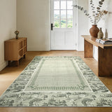 Garvee 5' × 7' Ink-Wash Abstract Area Rug, Gray Green, Washable Soft Low-Pile with Non-Slip Backing for Living Room, Bedroom & Entryway