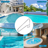 Garvee Heavy-Duty Pool Handrail, 304 Stainless Steel Deck-Mount Safety Grab Rail - Non-Slip Grip Cover - Rustproof, 385 lb Capacity, For Pool Steps & Stairs, Includes Mounting Hardware, Size: Assembled 54 x 36 in, One Piece - 