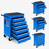 Garvee 24 in Rolling Tool Chest with Wheels, 6-Drawer Metal Tool Storage Cabinet - Smooth-Glide Drawers - Mobile Toolbox Organizer for Garage/Workshop, Blue