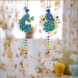 Garvee Double-sided Acrylic Diamond Painting Window Hangers Set of 2 Sparkling Crystal Gems K9 Glass Rainbow Effect Durable Decorative Ornaments for Home and Events - E