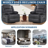 Garvee Oversized 360° Swivel Rocking Recliner Chair for Adults, Manual Glider with Cup Holders & Pockets for Living Room - Corduroy Gray 54 Inch Seat Width - Corduroy | Gray 54 Seat Width (58 Fake Width)