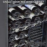 Garvee 80 Bottle Compressor Wine Cooler Refrigerator with Adjustable Shelves Digital Temperature Display for Red White Wine Champagne Beer, Large Freestanding, Black
