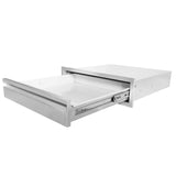 Garvee High-Quality Stainless Steel Outdoor Kitchen Drawer - 24" W x 6.5" H x 23" D - Built-In Flush Mount BBQ Island Storage - Access Drawer for Grill Station - Silver