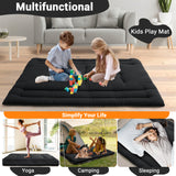 Garvee Futon Mattress Full Size Foldable Tatami Mattress for Adults Black 3 Inch Thick - Black