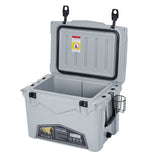Garvee 5-Day Ice Retention Hard Cooler - 35 Quart Insulated Portable Ice Chest, Leak-Resistant Lid, Heavy-Duty Handle for Camping, Beach, Picnic, Fishing, BBQ & Tailgating - Color: KUER-C-35 Cool Gray - Kuer-C-35 Cool Gray