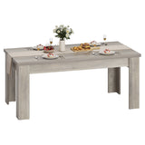 Garvee Dining Table for 4-6, Dining Tables, Dining Room Table with 1.18" Thickened Tabletop, Rectangular Large Kitchen Dining Table, Dinner Table for Kitchen, Dining Room, Living Room, Gray