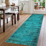 Garvee Persian Green Pine 2x6 Washable Runner Rugs, Vintage Distressed Non-Slip Kitchen Rug Runner, Retro Abstract Low Pile Rug Runners for Hallways Soft Carpet Runners for Bedroom Laundry Room
