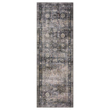 Garvee Washable Vintage Oriental Runner Rug - Low-Pile Floral Print, Non-Slip Backing, mark-Resistant Indoor Hallway Carpet for Kitchen/Laundry/Entryway - Green Camel, 2x6 ft (61x183 cm), USA