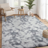 Garvee Fluffy & Sheepskin Light Grey 9x12 Thick Fuzzy Area Rug, Non-Slip Non-Shedding for Playroom Bedroom Nursery Kids Room - Light Grey