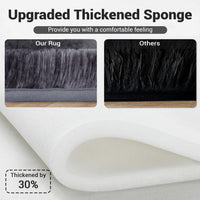 Garvee Fluffy & Sheepskin Dark Grey 8x10 Plush Shag Rug, Soft Fuzzy Non-Slip for Bedroom Nursery Kids Playroom Dining Decor