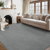 Garvee Fluffy Plush Shag 10x13 Area Rug | Washable Non-Slip Backing & Soft | Large Accent Rug for Living Room, Bedroom, Nursery Decor Grey